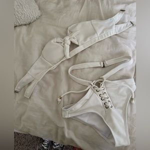 White tie bikini